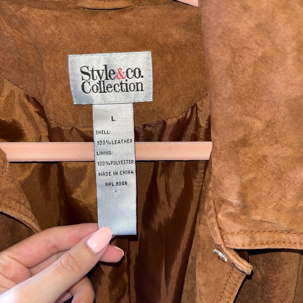 100% Leather Coat | Style & Co. Collection